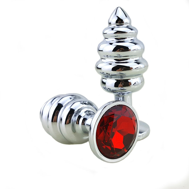 Cute Ergonomic Bullet Shaped Metal Anal Plug