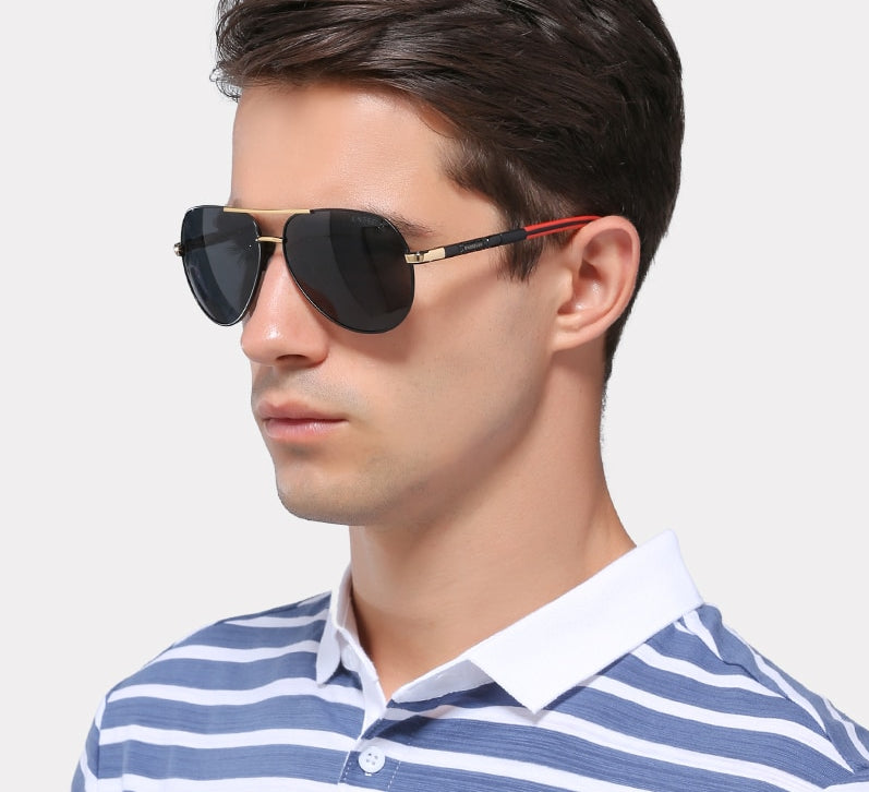 Occhiali da Sole Polarizzati in Alluminio Design Classico Uomo