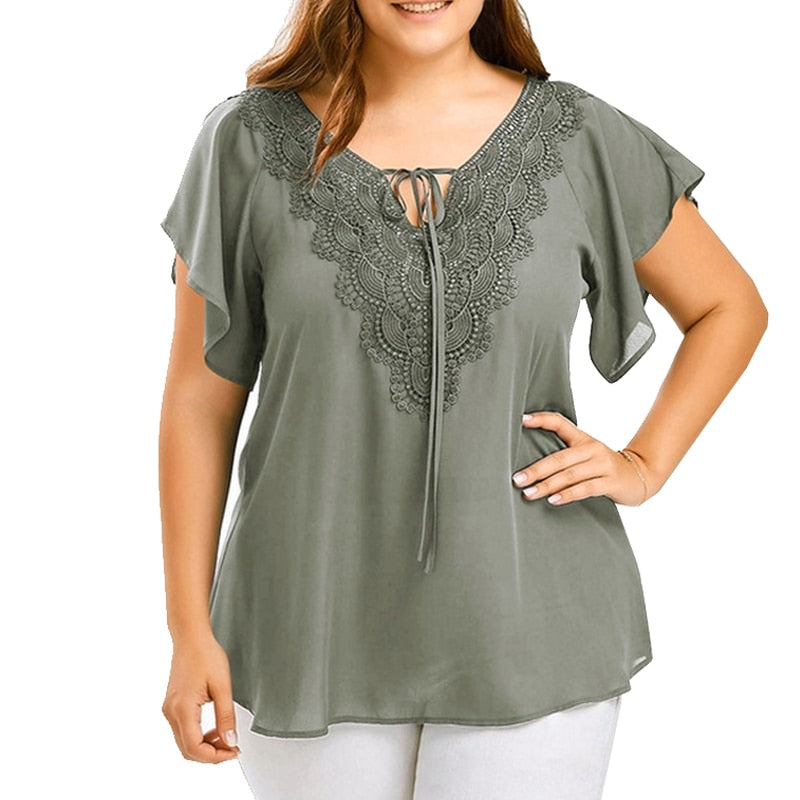 Top Casual Donna Scollo a V