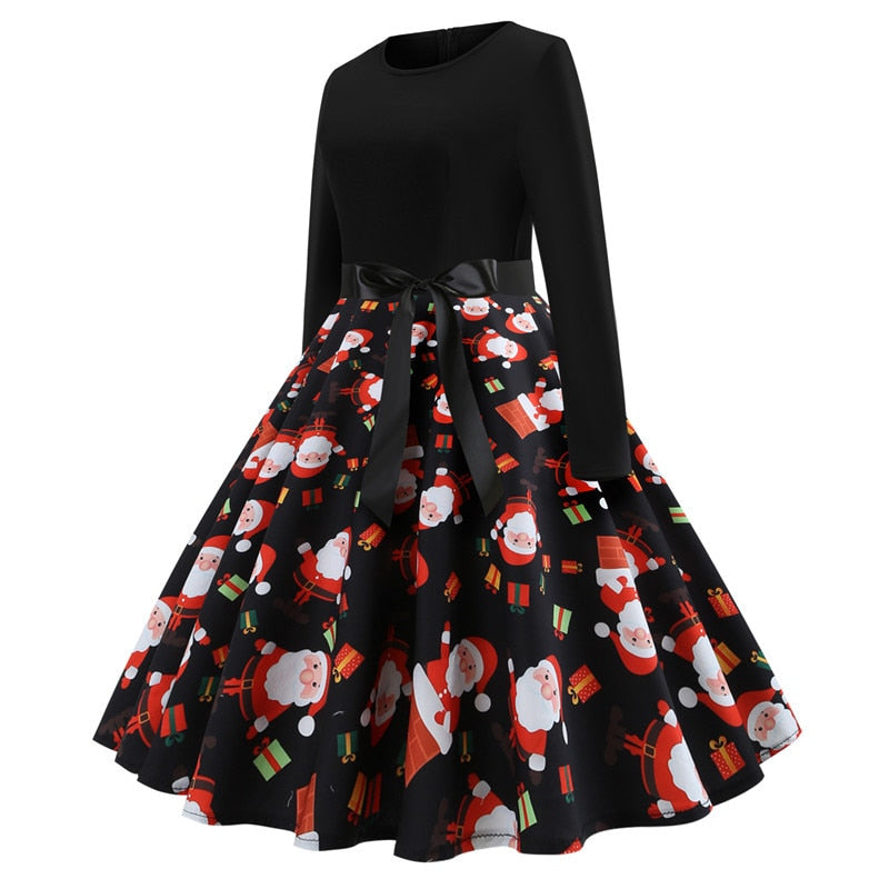 Vestito Swing Donna Stile Natalizio