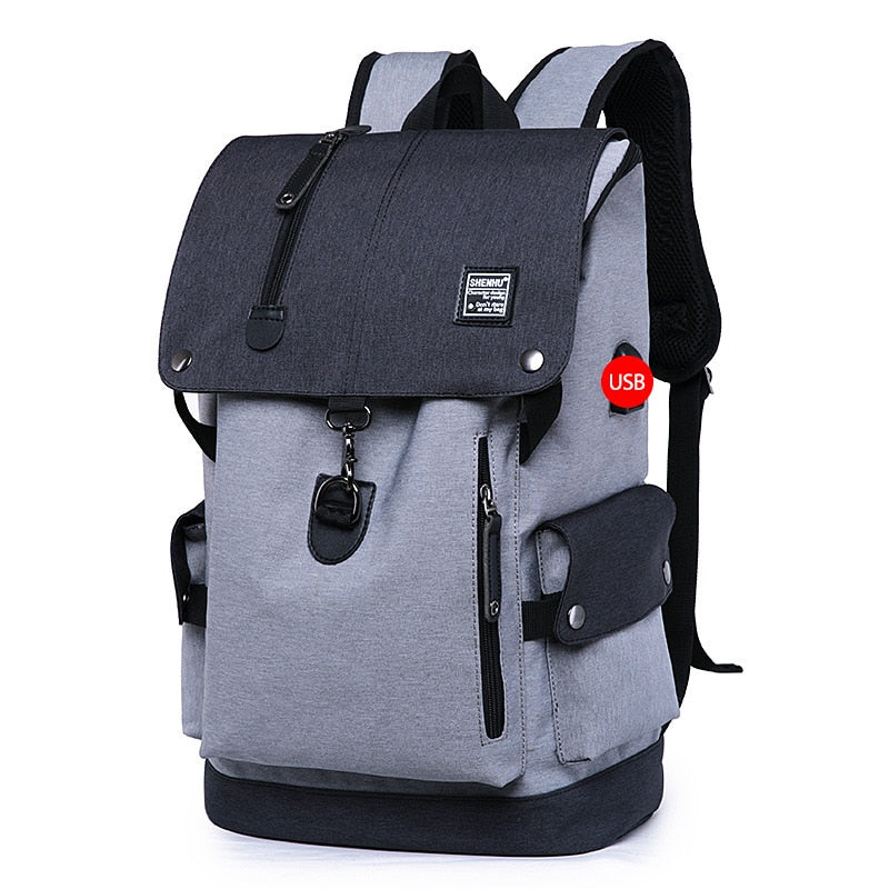 Zaino da Viaggio Multi-Scomparto con Porta USB da Uomo