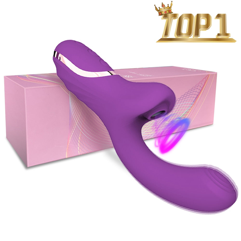 Vibratore 2 in 1 — 20 Modalità di Suzione e Vibrazione