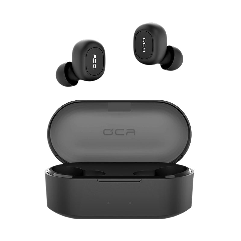 Auricolari Bluetooth con Doppio Microfono e Custodia di Ricarica