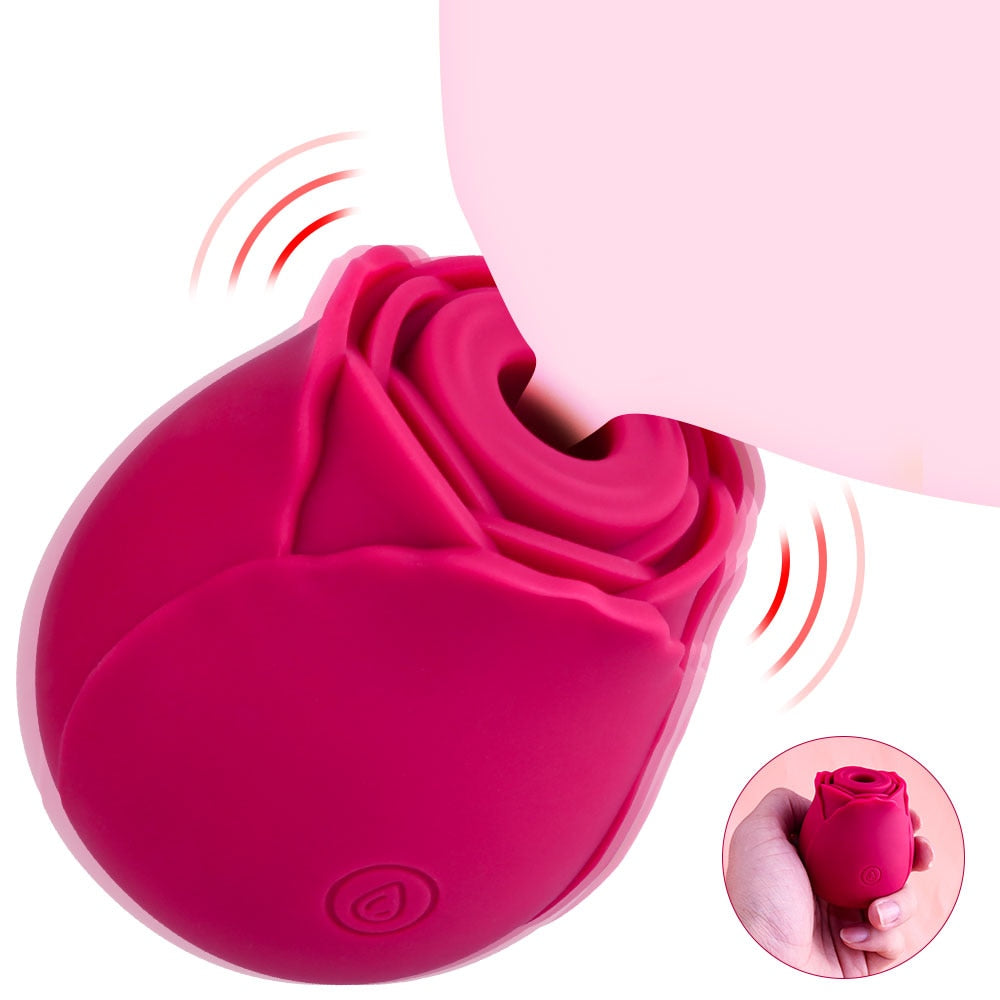 Vibratore Succhia-Clitoride a Forma di Rosa