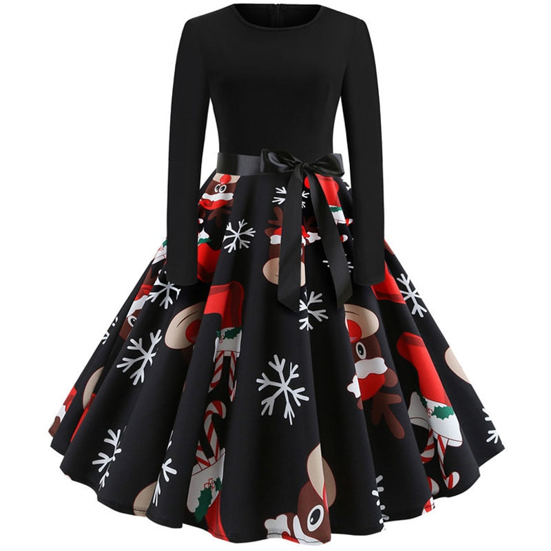Vestito Swing Donna Stile Natalizio