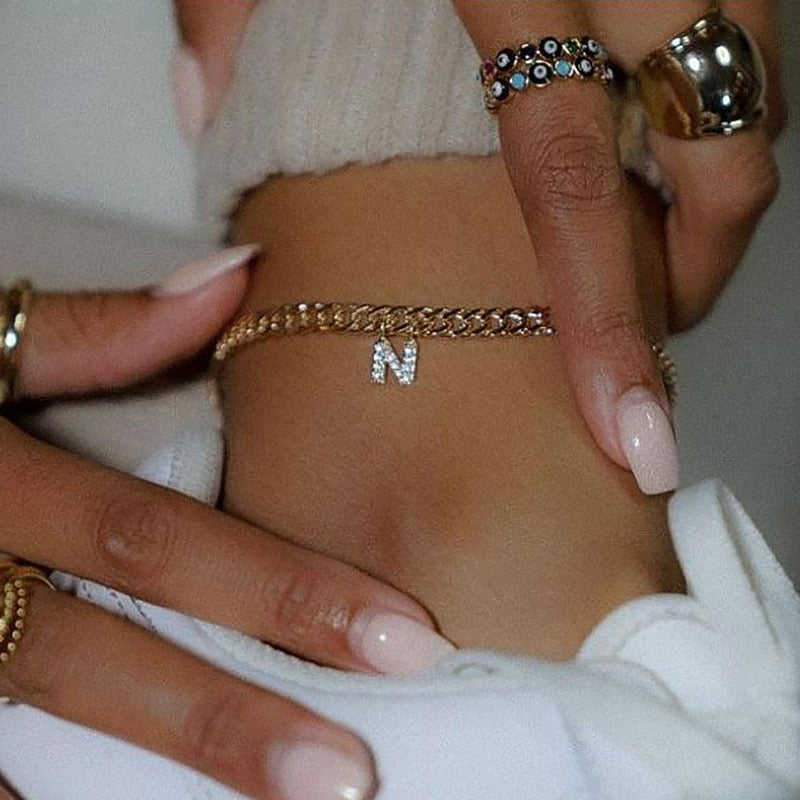 Cavigliera Elegante con Iniziale da Donna