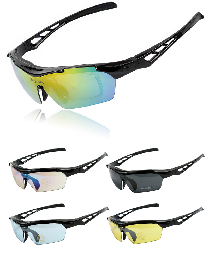 5 Lens Polarized Cycling Sunglasses