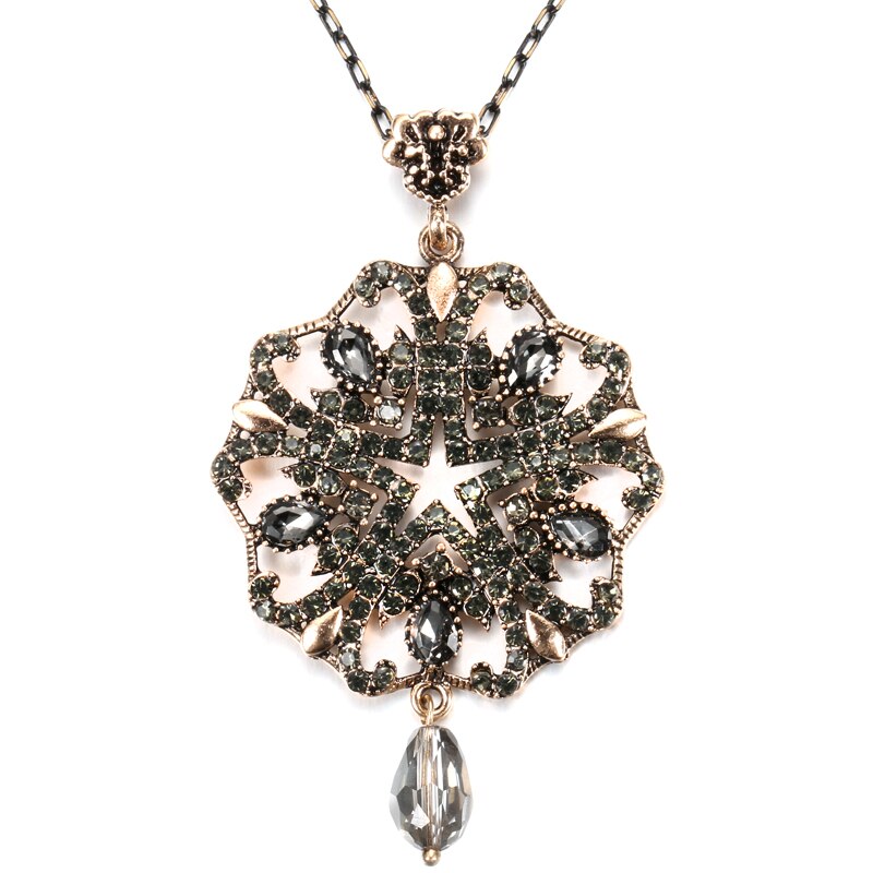 Collana con Ciondolo in Cristallo Vintage da Donna