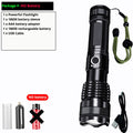 Potente Torcia LED Nera con Zoom