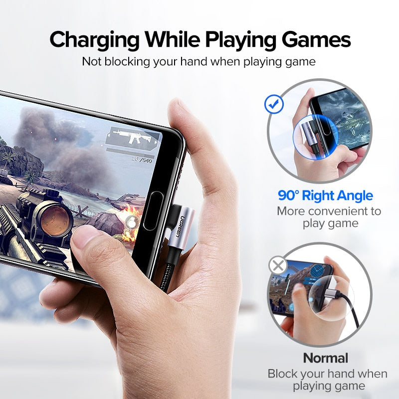 Cavo Type-C ad Angolo 90 Gradi per Smartphone