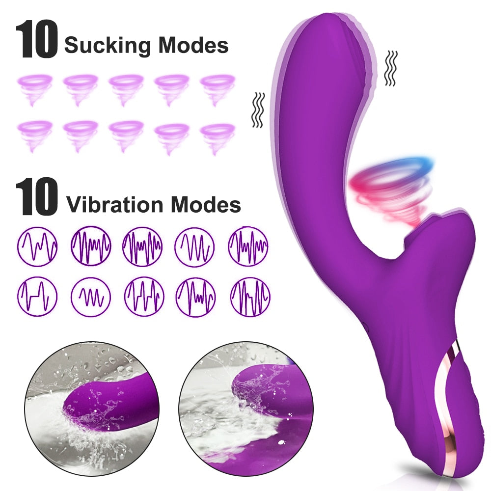 Vibratore 2 in 1 — 20 Modalità di Suzione e Vibrazione