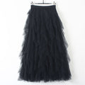 Gonna Plissettata Multistrato in Tulle Donna