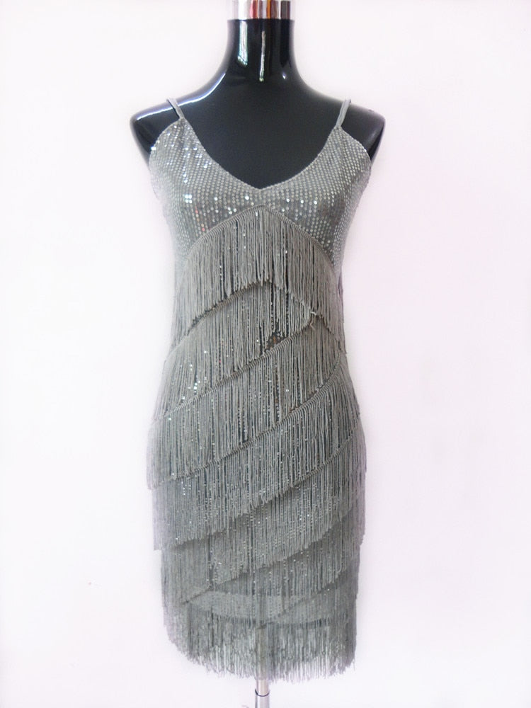 Abito con Paillettes Stile Great Gatsby da Donna