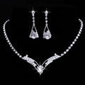 Set di Gioielli da Sposa in Argento e Cristallo