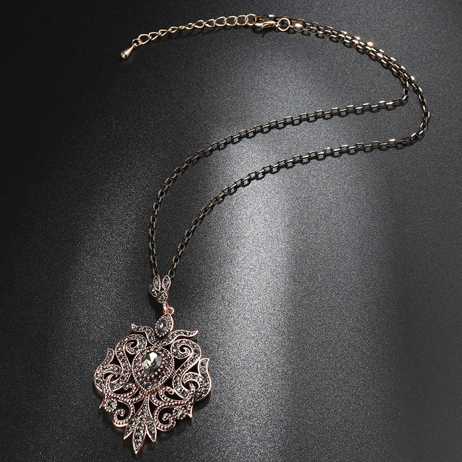 Collana con Ciondolo in Cristallo Vintage da Donna