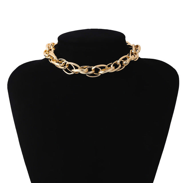 Collana Choker Punk con Lucchetto da Donna