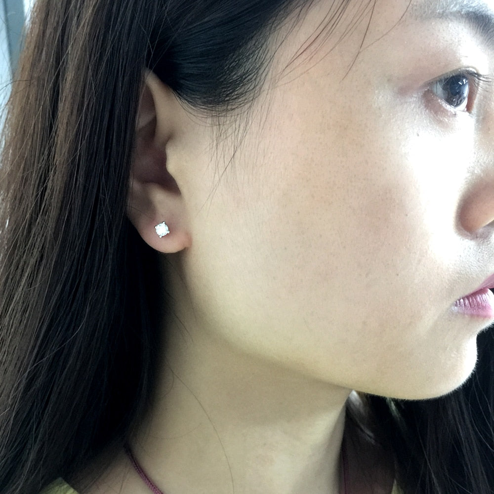 Orecchini in Argento Sterling con Moissanite da Donna