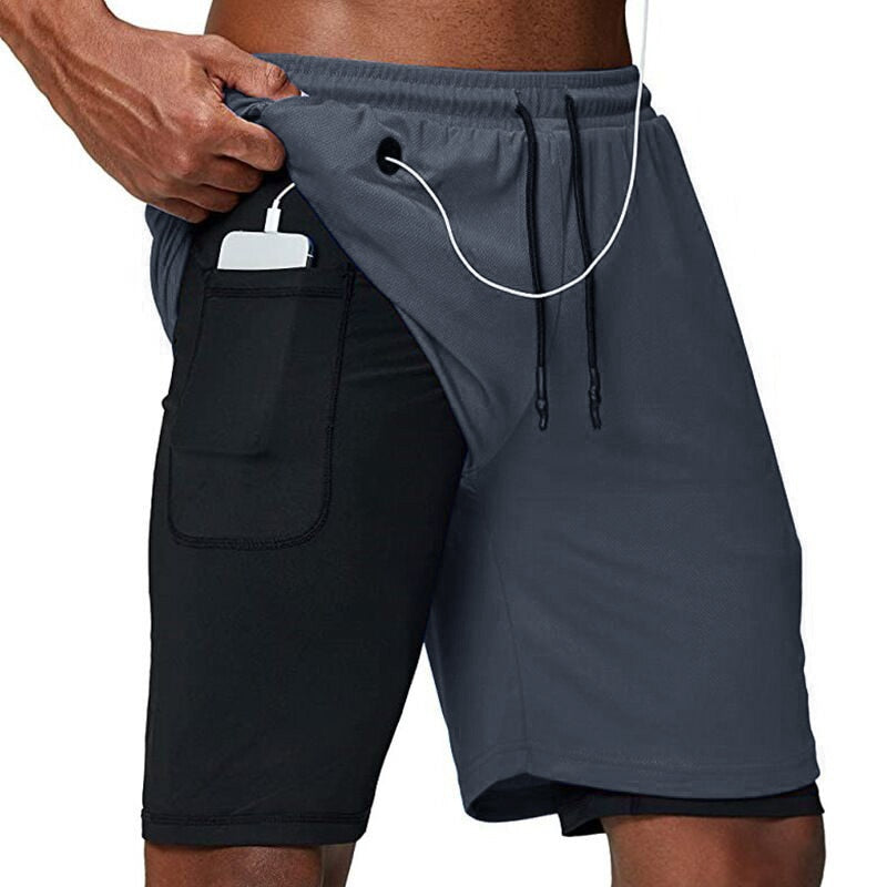 Pantaloncini da Running Uomo con Tasca Nascosta