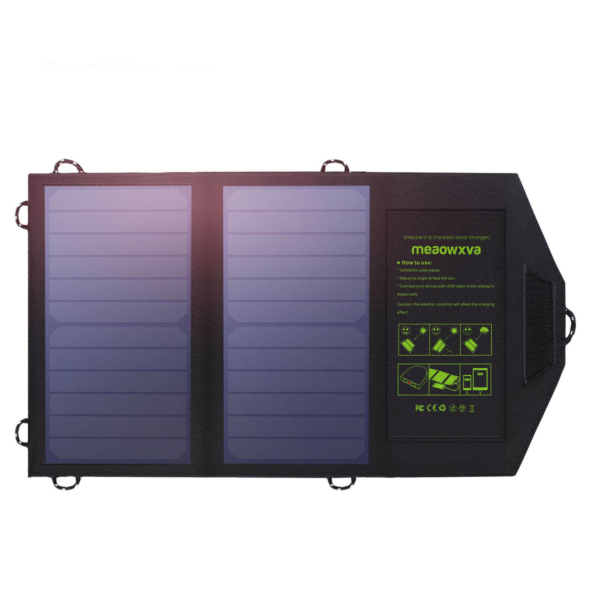 Pannello Solare Portatile Pieghevole 10W per Ricarica USB