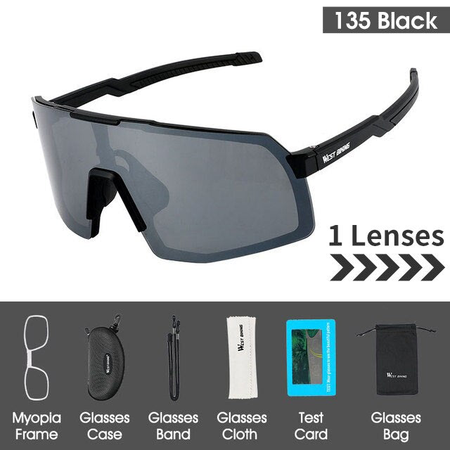 5 Lens Polarized Cycling Sunglasses