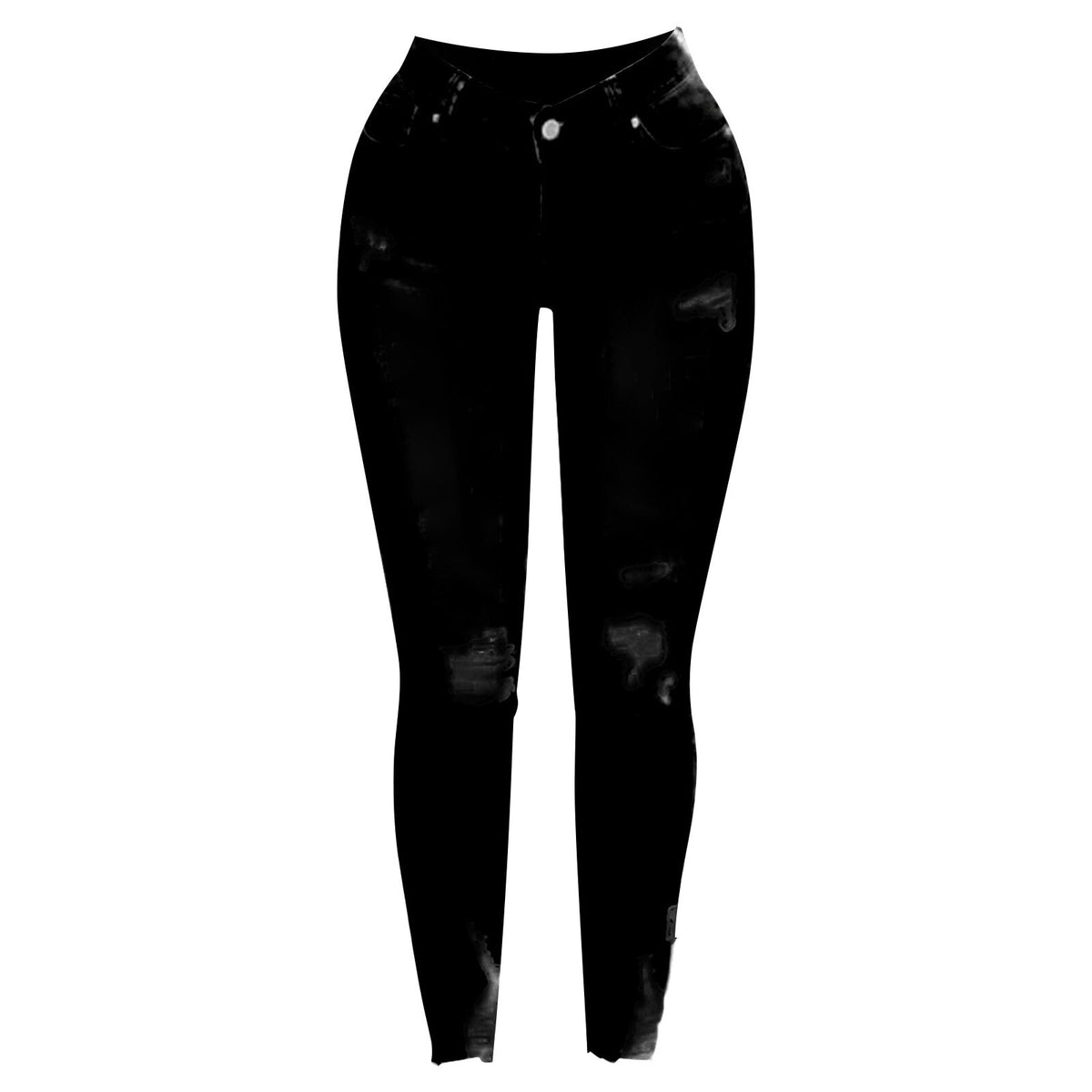Jeans Skinny Strappati Effetto Push-Up