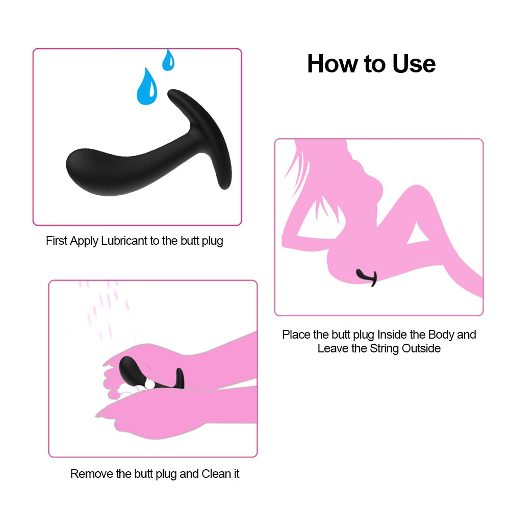 Set 3 Plug Anali Vibranti in Silicone