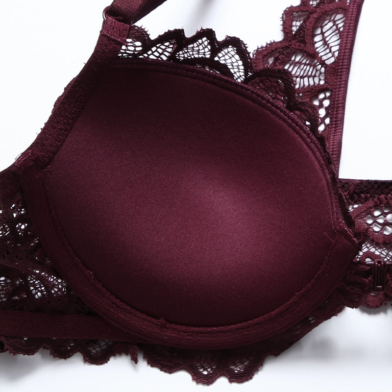 Set Lingerie in Pizzo con Chiusura Frontale da Donna