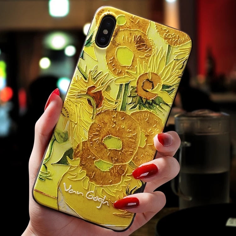 Cover iPhone in Silicone con Arte Vintage Van Gogh