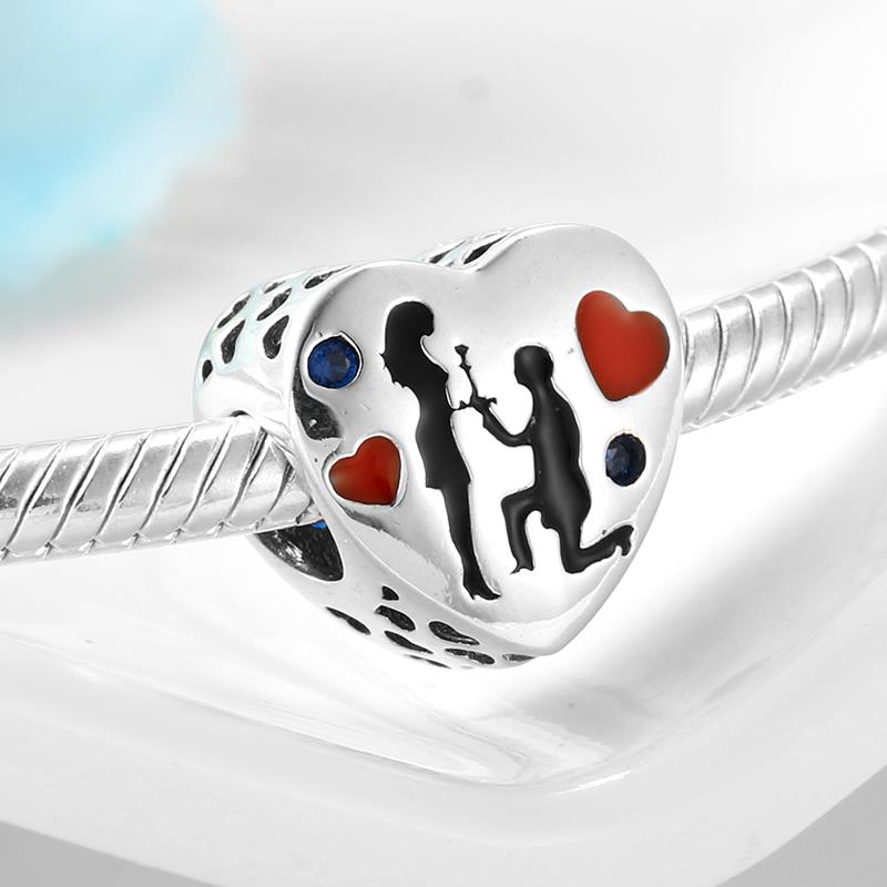 Charm in Argento Sterling con Motivo in Cristallo