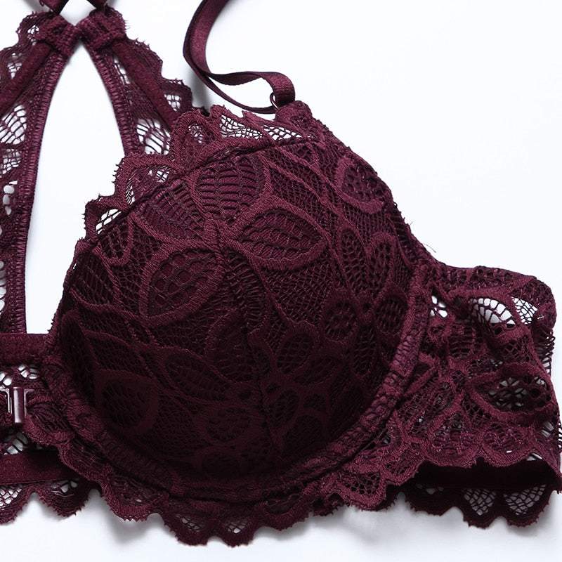 Set Lingerie in Pizzo con Chiusura Frontale da Donna