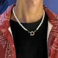 Collana a Catena con Perle Barocche da Donna
