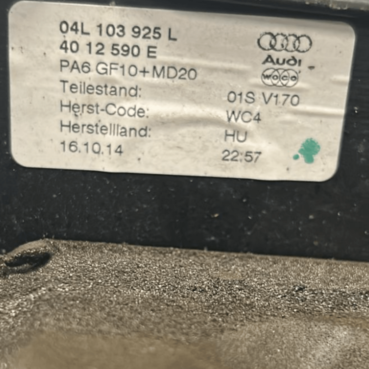 Carter / coprimotore audi q3 2.0 diesel cod:04L103925L (2012 > 2018)
