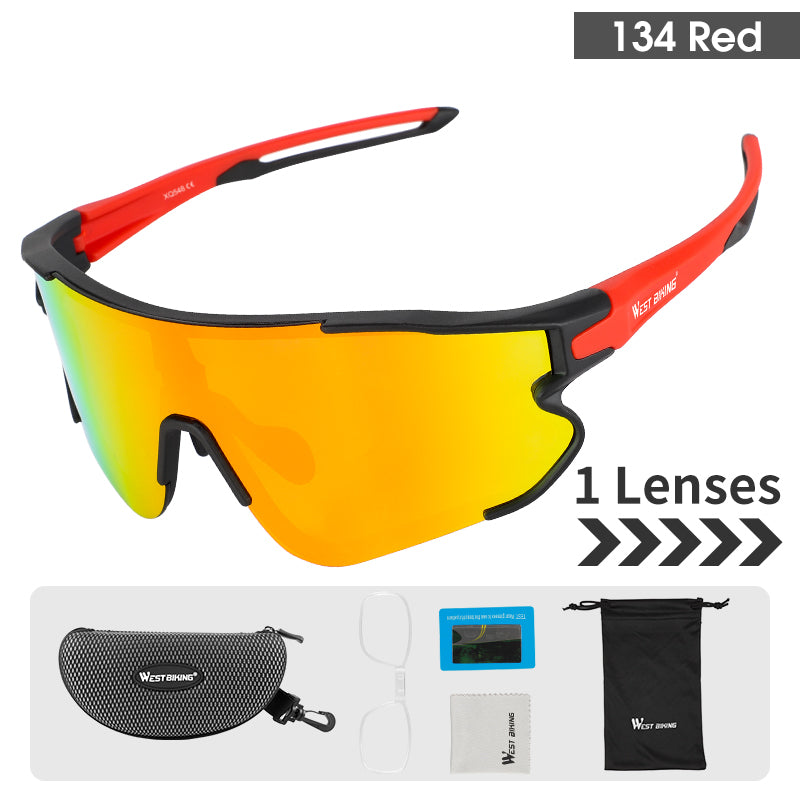 5 Lens Polarized Cycling Sunglasses