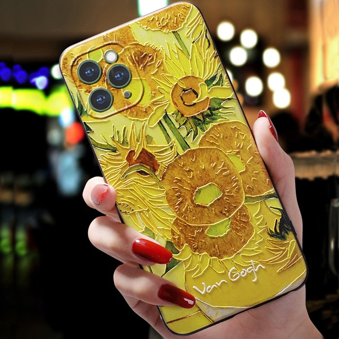 Cover iPhone in Silicone con Arte Vintage Van Gogh