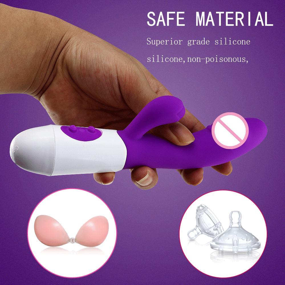 Vibratore Rabbit Dildo in Silicone per Punto G