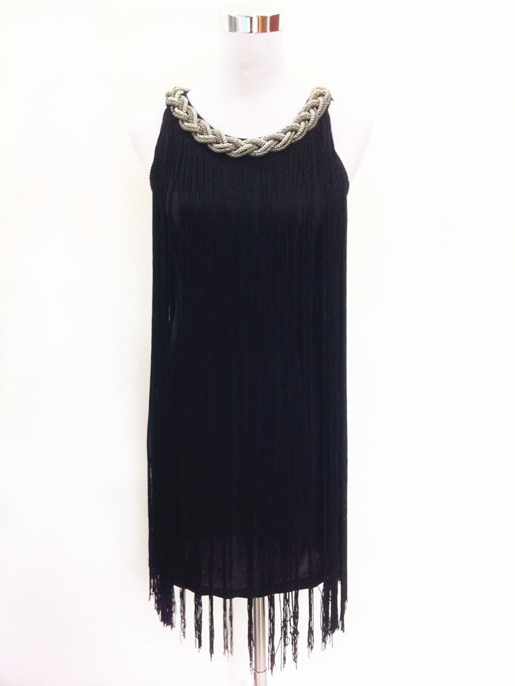 Miniabito con Frange Sfumate da Donna