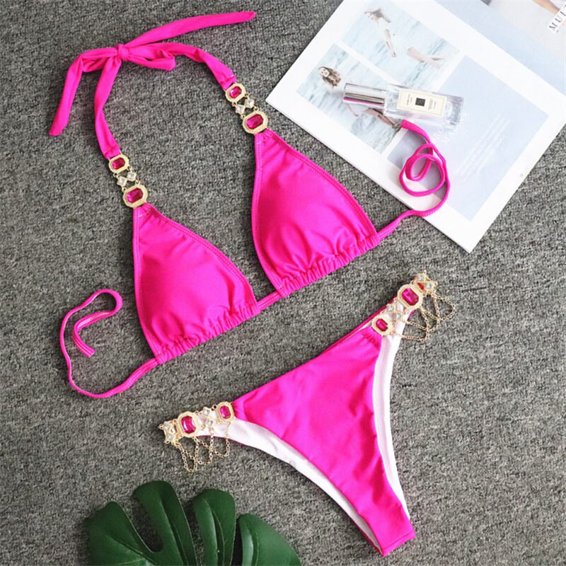 Costume da Bagno Fashion con Strass da Donna