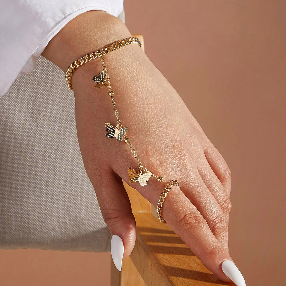 Bracciale Farfalla Aesthetic con Anello