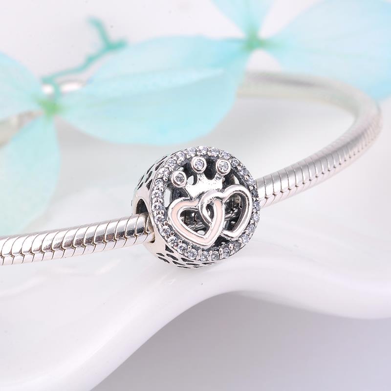 Charm in Argento Sterling con Motivo in Cristallo