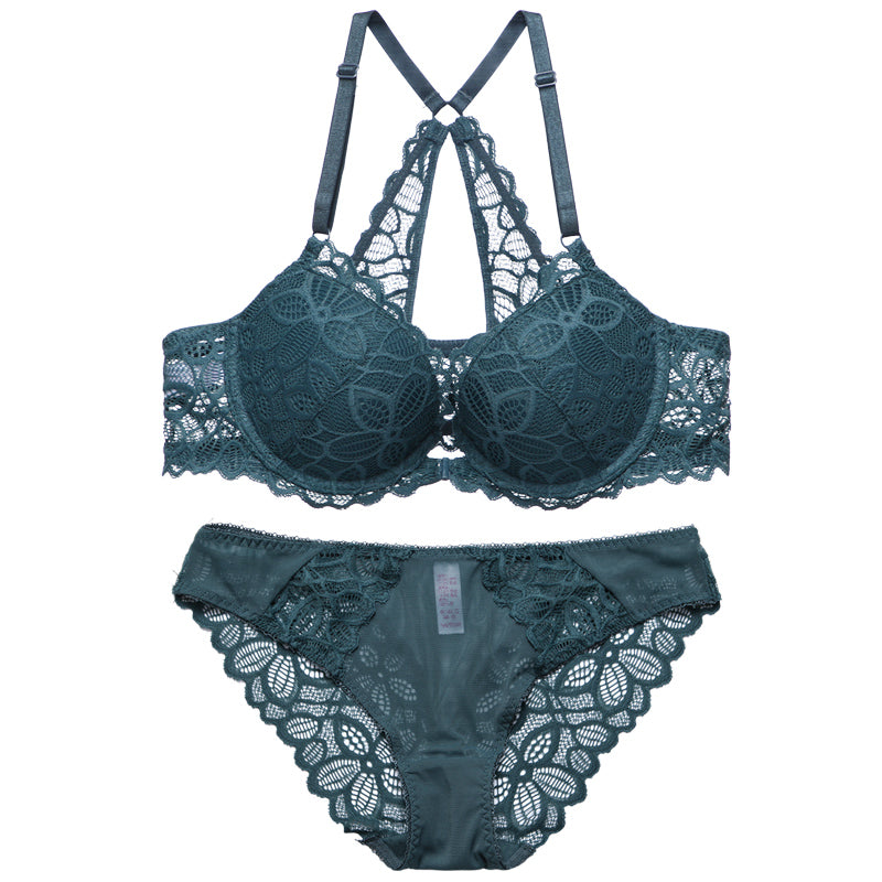 Set Lingerie in Pizzo con Chiusura Frontale da Donna