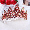 Corona Tiara da Sposa Vintage Rossa