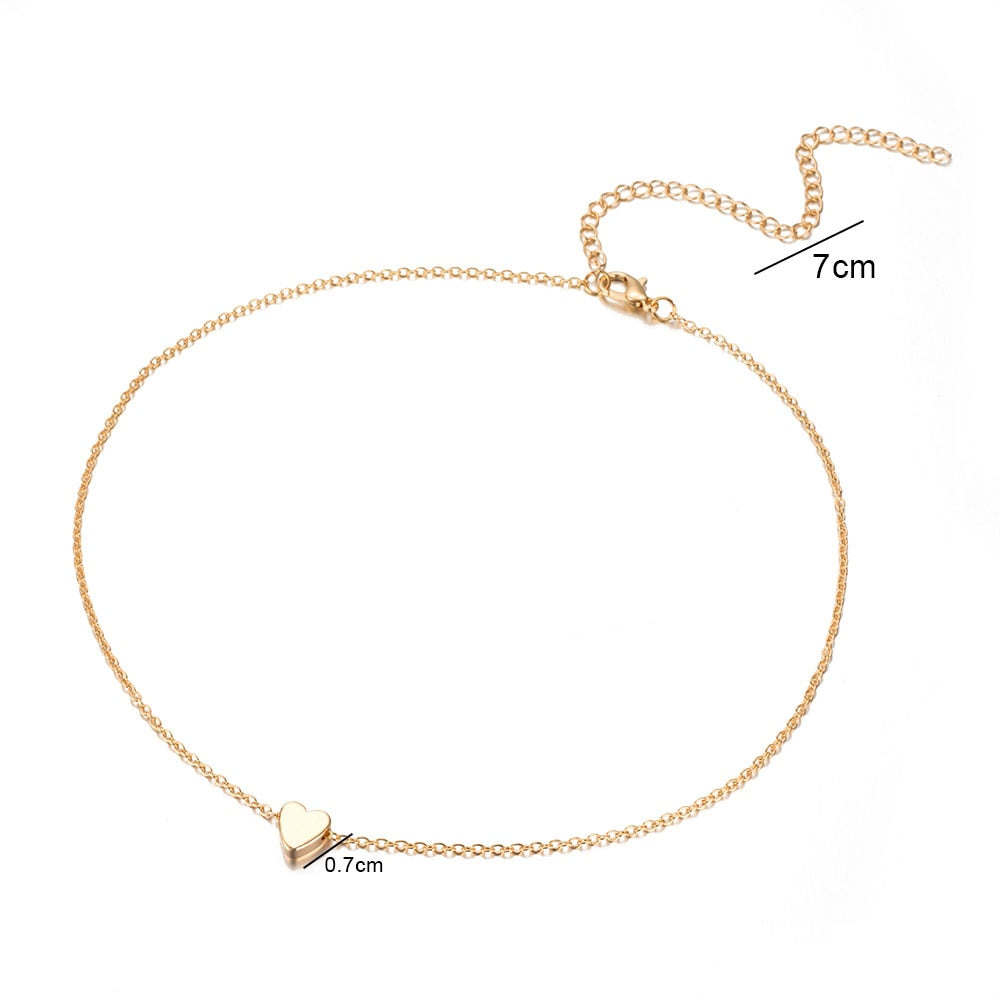 Collana con Ciondolo a Forma di Cuore da Donna
