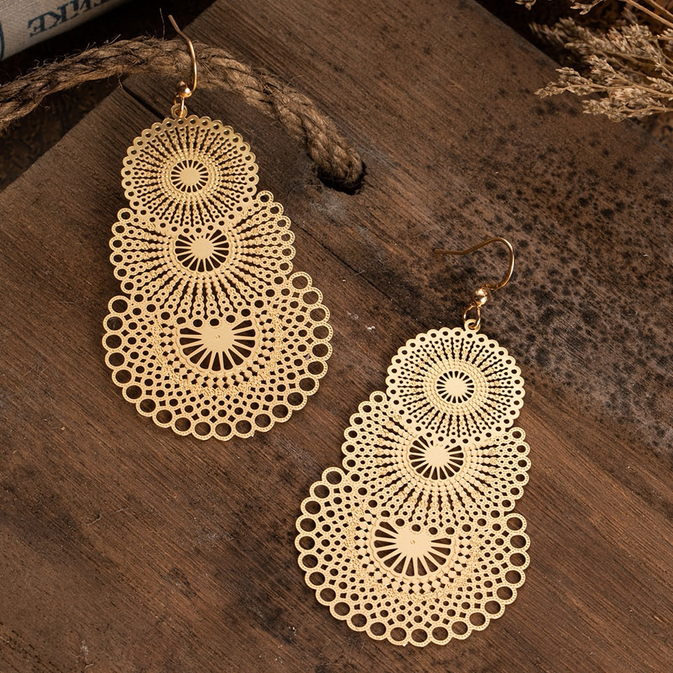 Orecchini a Goccia Colorati Stile Boho da Donna