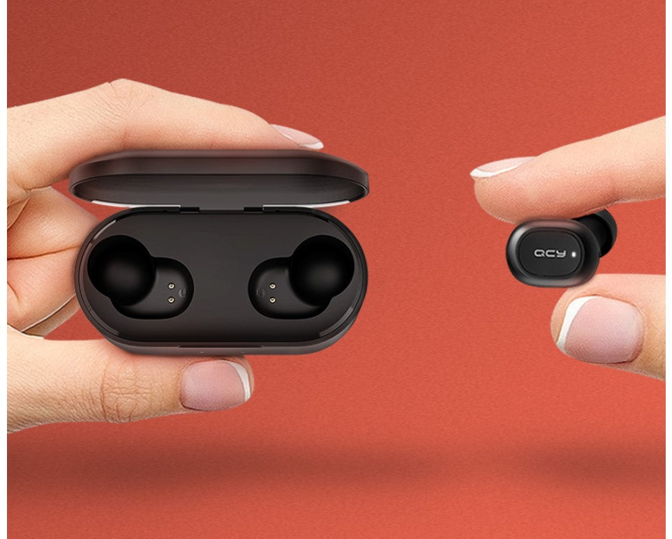Auricolari Bluetooth con Doppio Microfono e Custodia di Ricarica