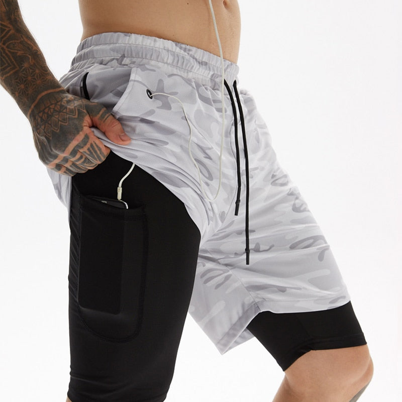 Pantaloncini da Running Uomo con Tasca Nascosta