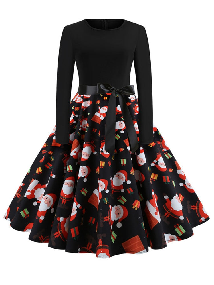Vestito Swing Donna Stile Natalizio