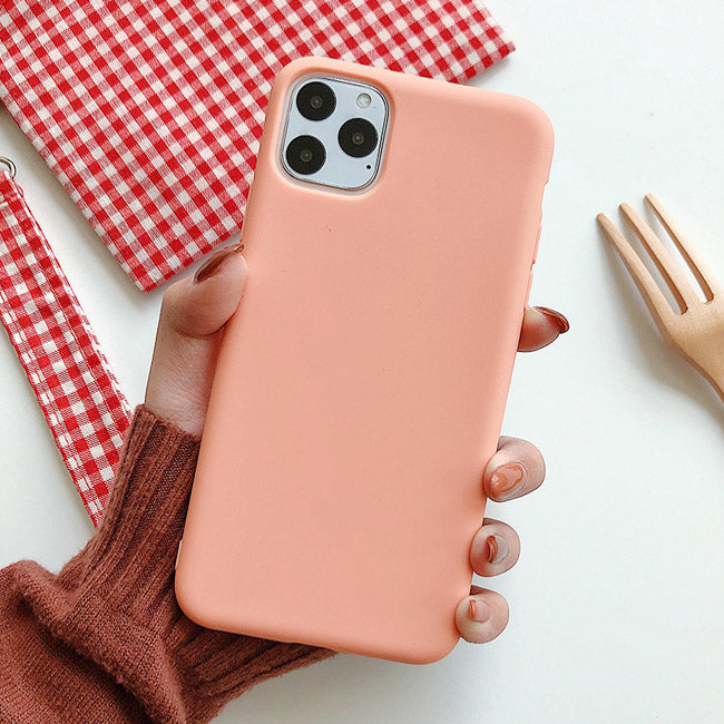 Solid Color Silicone Case for iPhone