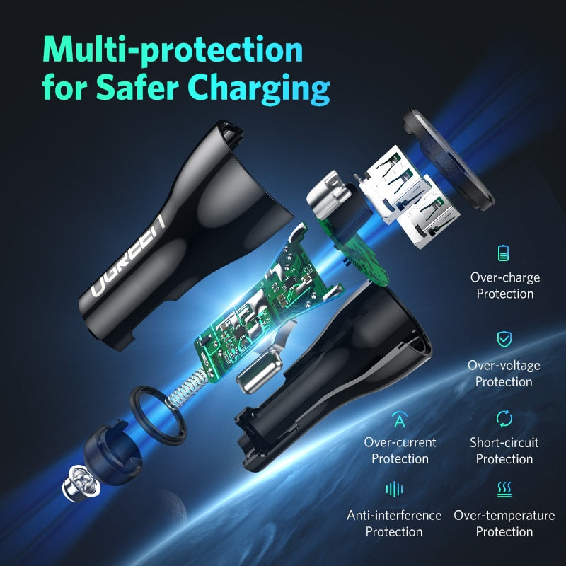3.0 36 W Universal Car Charger for Phones