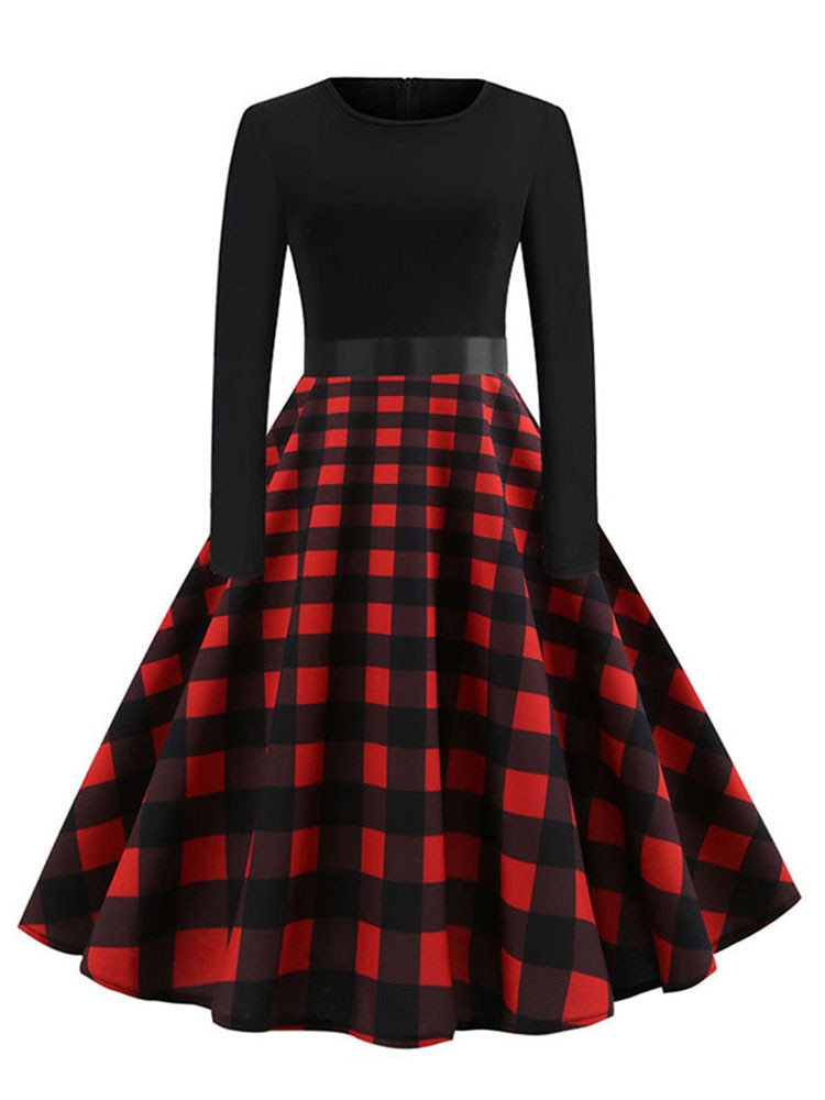 Vestito Swing Donna Stile Natalizio