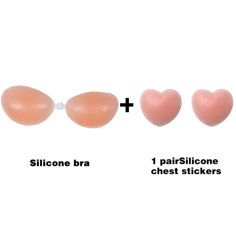 Reggiseno Push Up in Silicone Senza Spalline da Donna